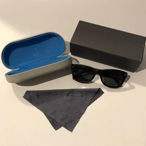 Warby Parker Thatcher Matte Black Sunglasses